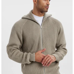 KNIT FULLZIP - SAND