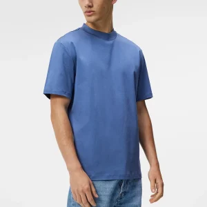 ACE MOCK NECK T-SHIRT - BIJOU BLUE