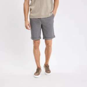 ARTHUR SHORTS 525 - BLUE GREY MINI CHECK