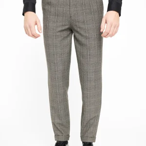 ARTHUR 762 - LIGHT BROWN CHECK - LENGTEMAAT 34