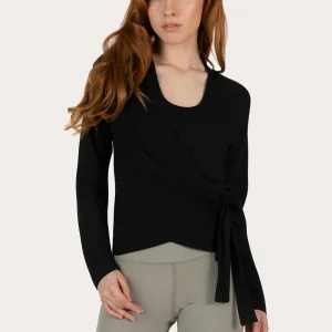 Aurora Wrap Yoga Vest – Onyx Black