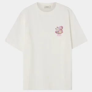 BERKELEY TEE 'SMALL MUSHROOMS' - ALMOST WHITE