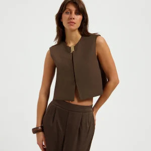 GILA GILET - GANACHE