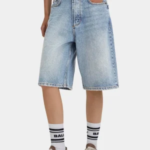 BASAGA MW DENIM SHORTS - 90S MEDIUM BLUE INDIIGO