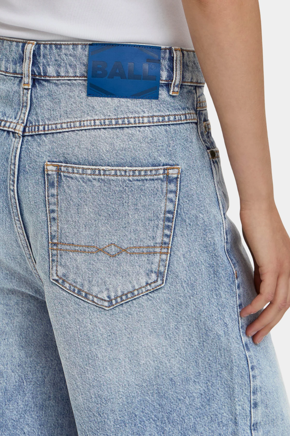 BASAGA MW DENIM SHORTS - 90S MEDIUM BLUE INDIIGO - Afbeelding 5