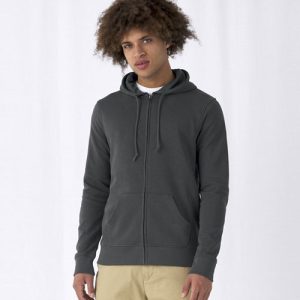 B&C Organic Zipped Hood Jacket heren Vest