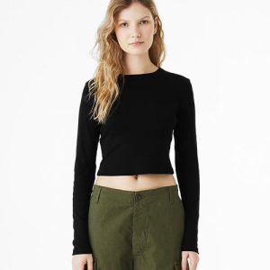 Bella Triblend Micro Rib Longsleeve Baby Tee