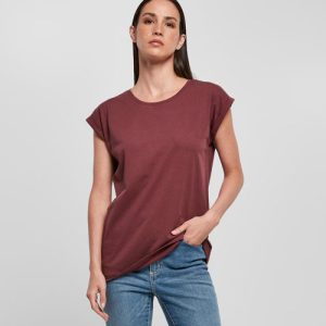 Build Your Brand Organic Extended Shoulder dames T-shirt