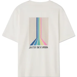 BERKELY TEE 'AVENY RECORDS' - ALMOST WHITE
