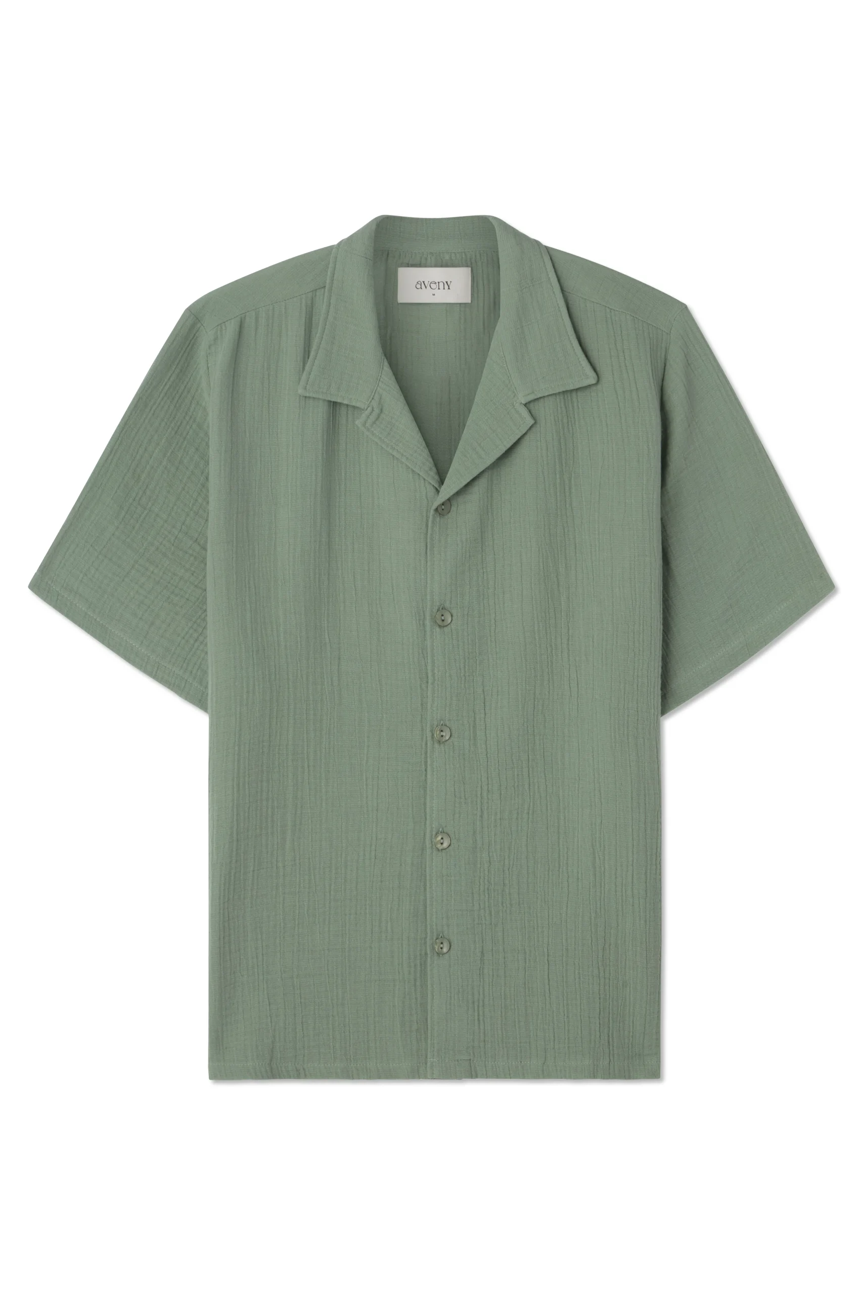 COLLINS SHIRT COTTON - CRINCLE GREEN - Afbeelding 2