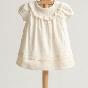 Linnenlook jurkje met kant
