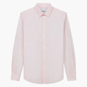 ORGANIC COTTON STRETCH SHIRT - SOFT PINK
