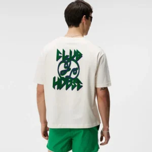 TJORN BOXY PRINTED T-SHIRT - CLOUD WHITE