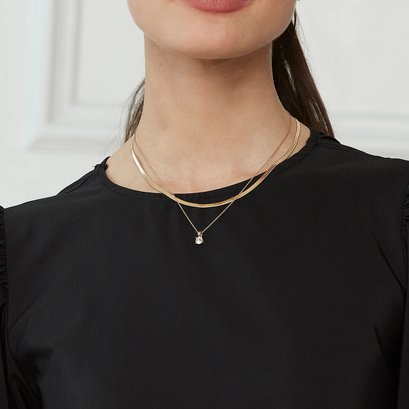 CHAIN HERRINGBONE 40 CM - GOLD - Afbeelding 3