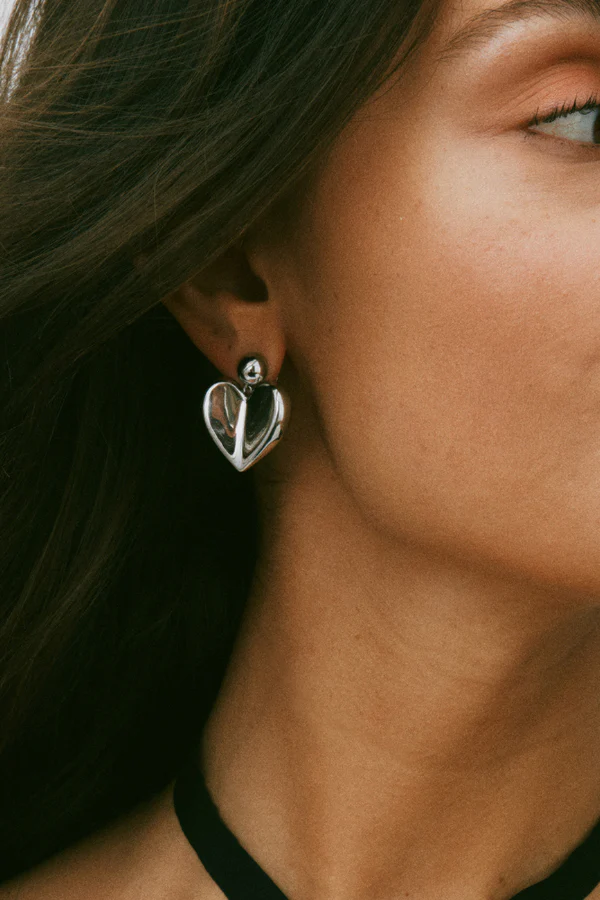 TRUE LOVE EARRINGS - STEEL - Afbeelding 3