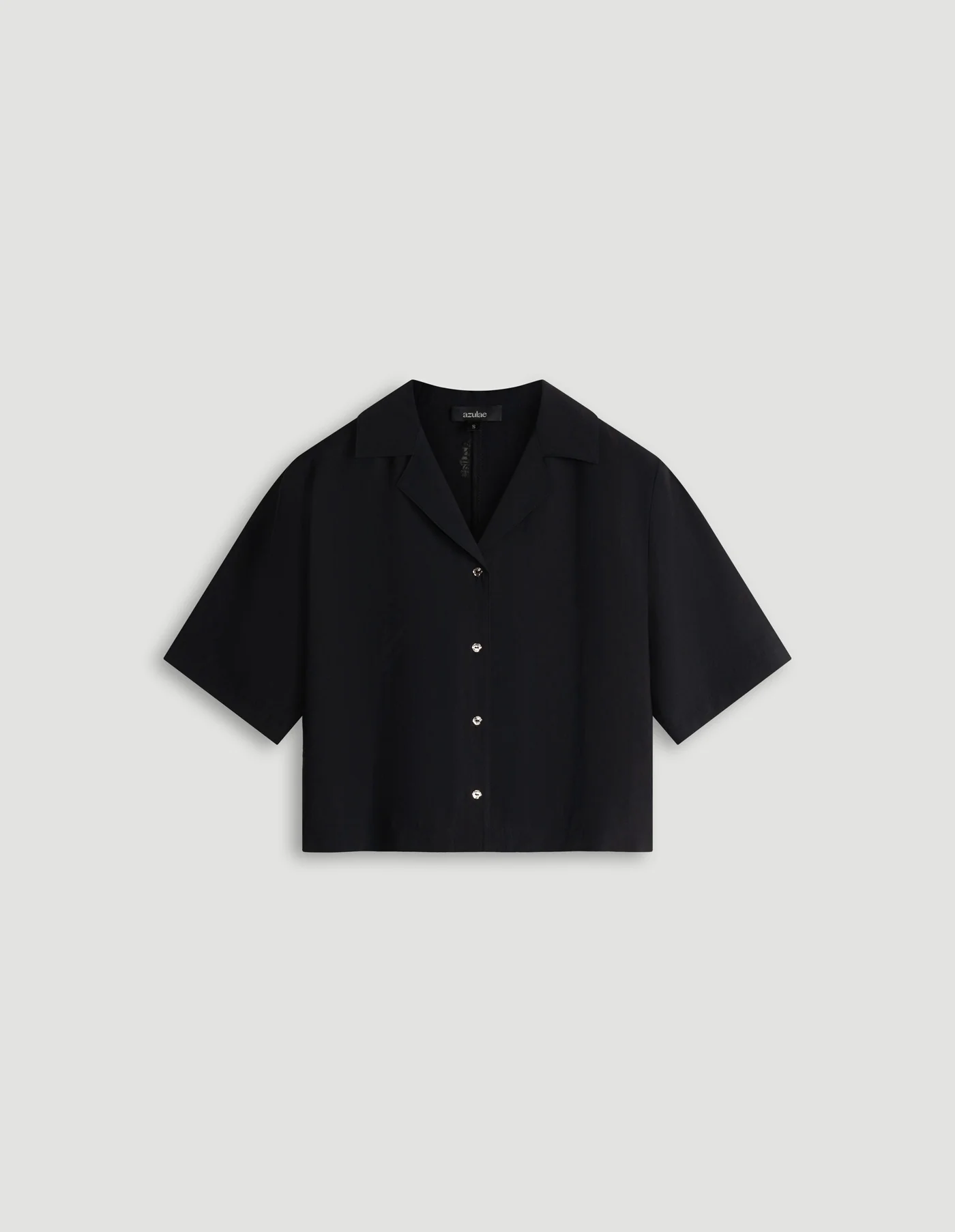 ELENOR SHORT-SLEEVE BLOUSE - BLACK - Afbeelding 2