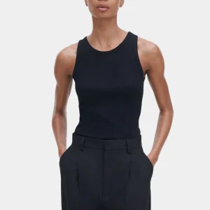 FINE RIB TANK - BLACK