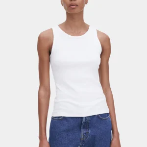 FINE RIB TANK - WHITE