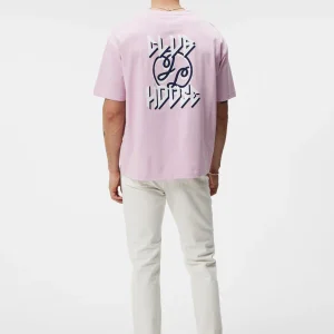 TJORN BOXY PRINTED T-SHIRT - PINK LAVENDER