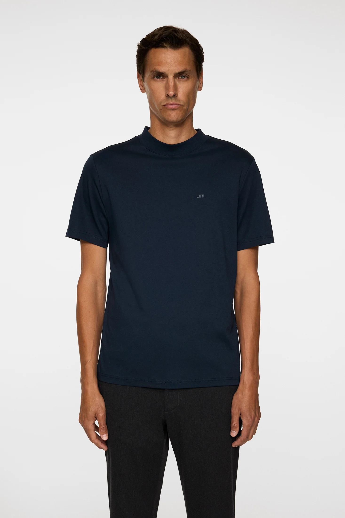 ACE MOCK NECK T-SHIRT - JL NAVY