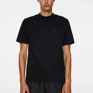 ACE MOCK NECK T-SHIRT - BLACK