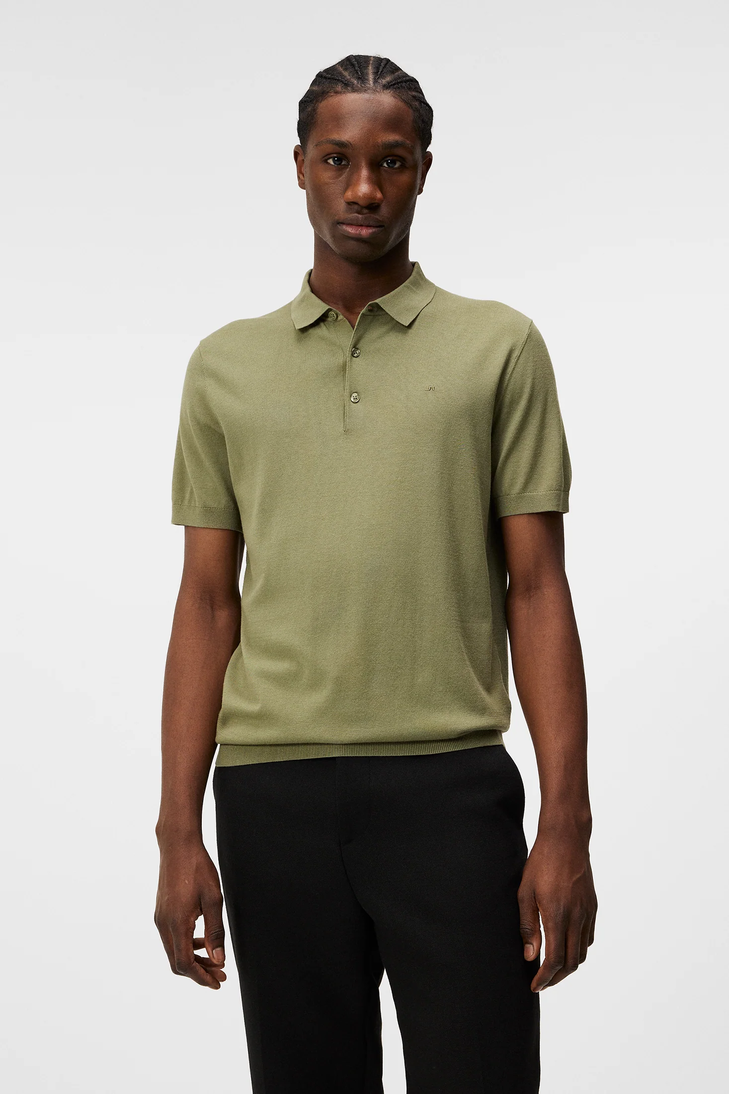 RIDGE RAYON SILK POLO - OIL GREEN - Afbeelding 2