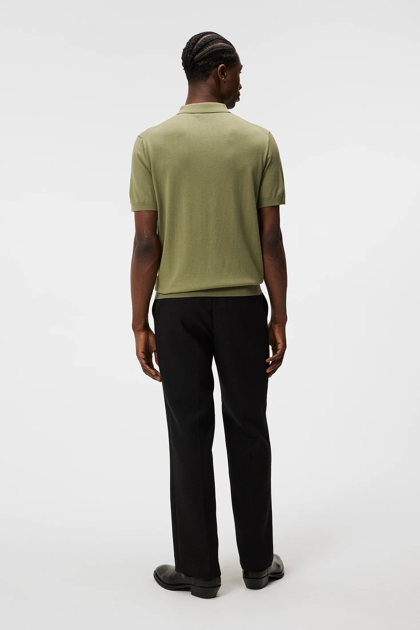RIDGE RAYON SILK POLO - OIL GREEN - Afbeelding 4