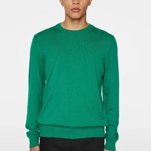 KEANE MERINO CREW NECK SWEATER - ULTRAMARINE GREEN