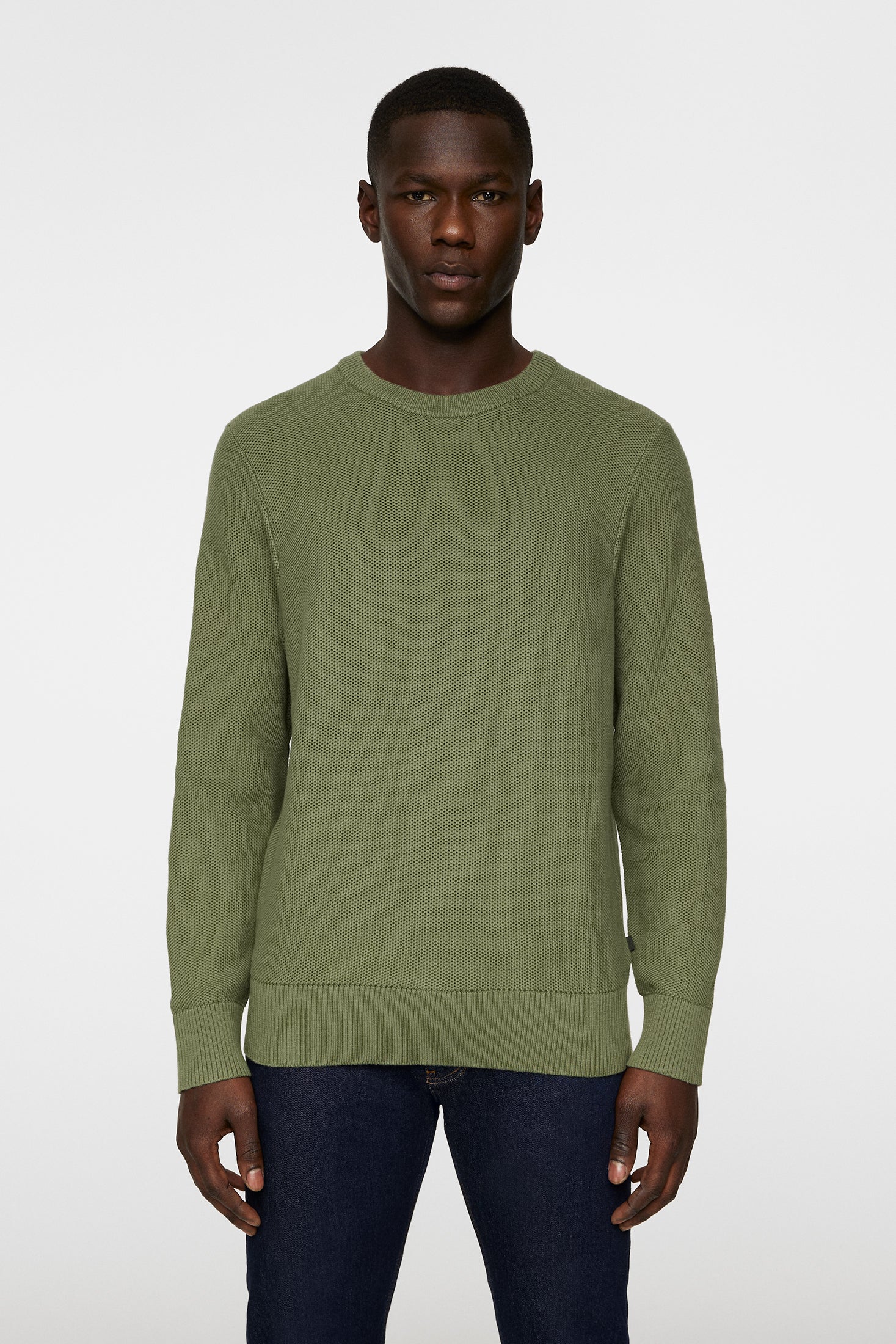 ARTHUR KNIT ORG COTTON - OLIVINE