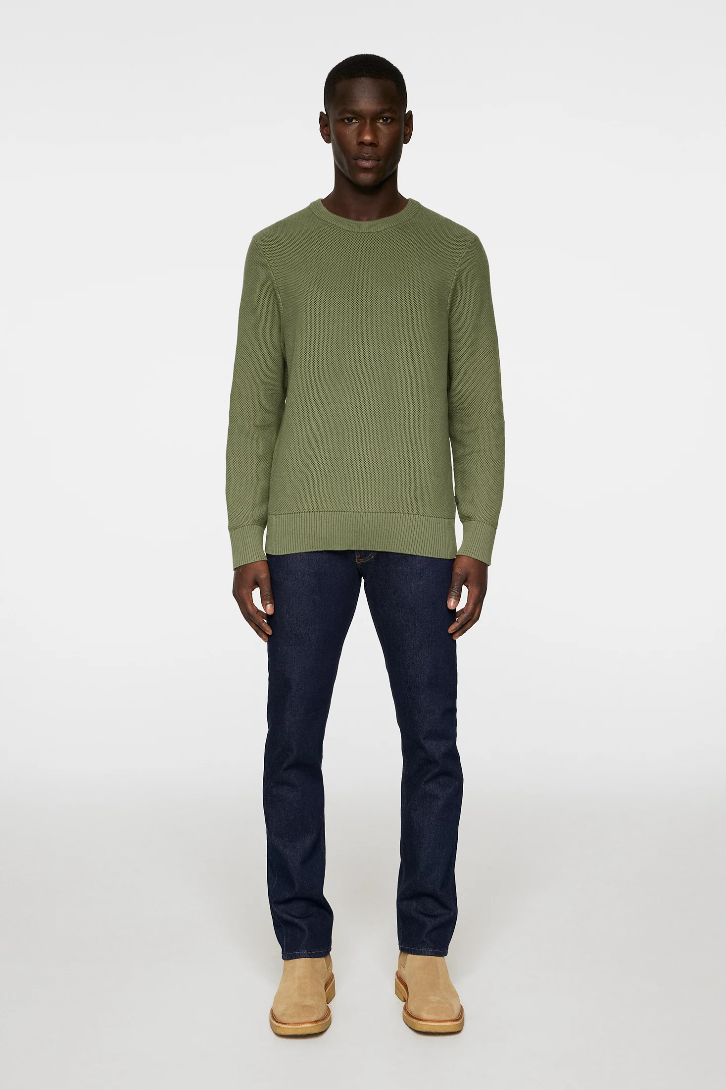 ARTHUR KNIT ORG COTTON - OLIVINE - Afbeelding 4