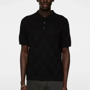 REYMOND STACKED BRIDGE POLO - BLACK