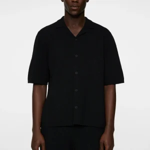 SAL KNITTED BOUCLE SHIRT - BLACK