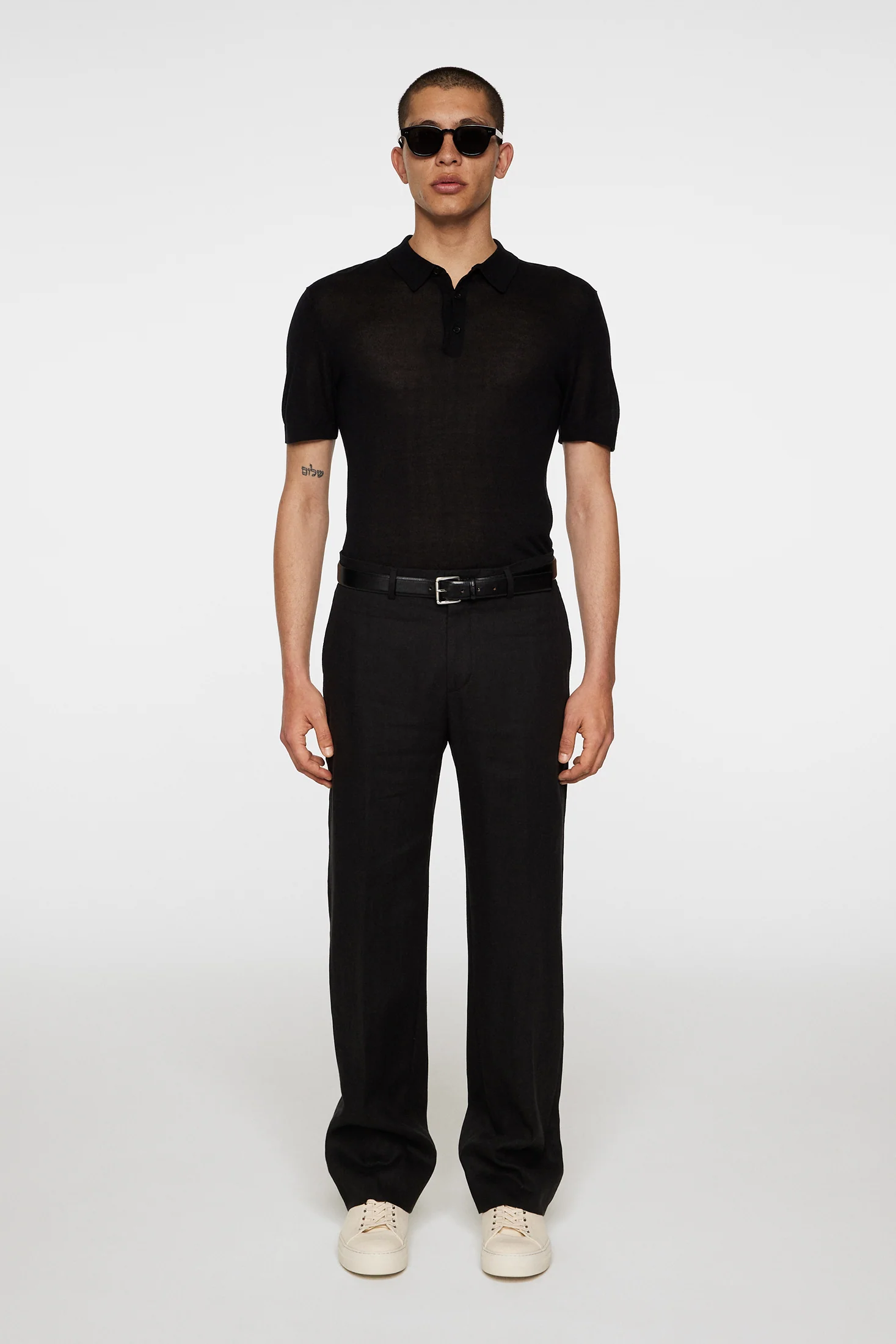 RIDGE LYOCELL SILK POLO - BLACK - Afbeelding 4