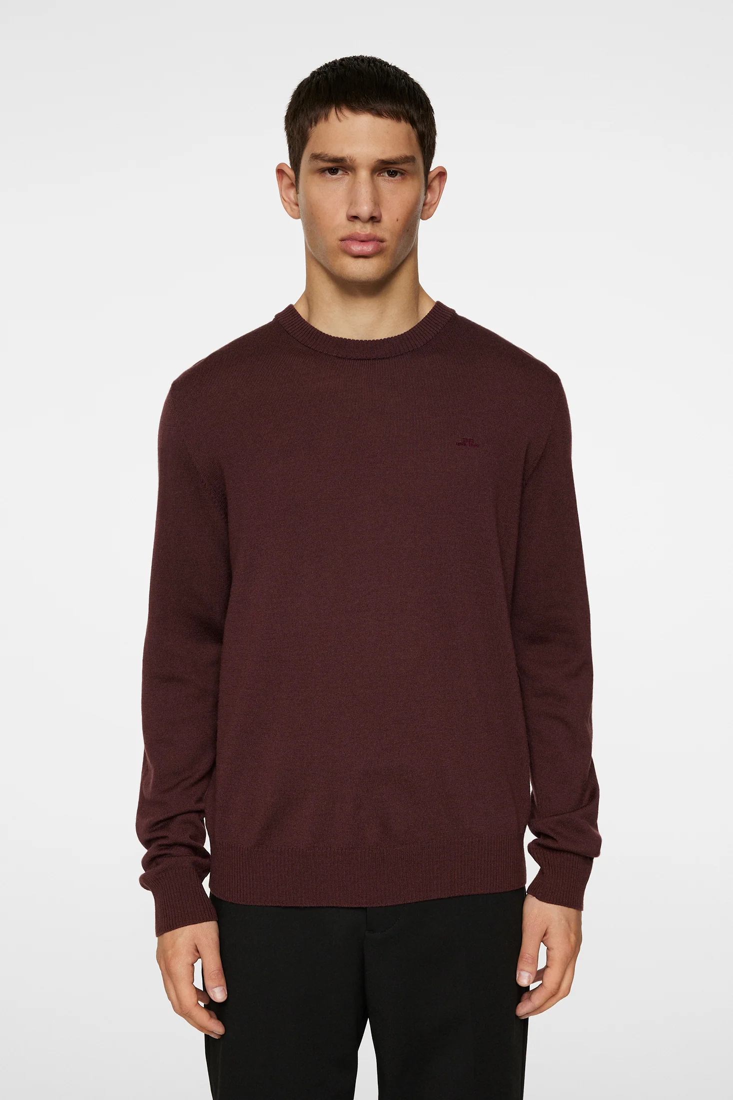 KEANE MERINO CREW NECK - HUCKLEBERRY