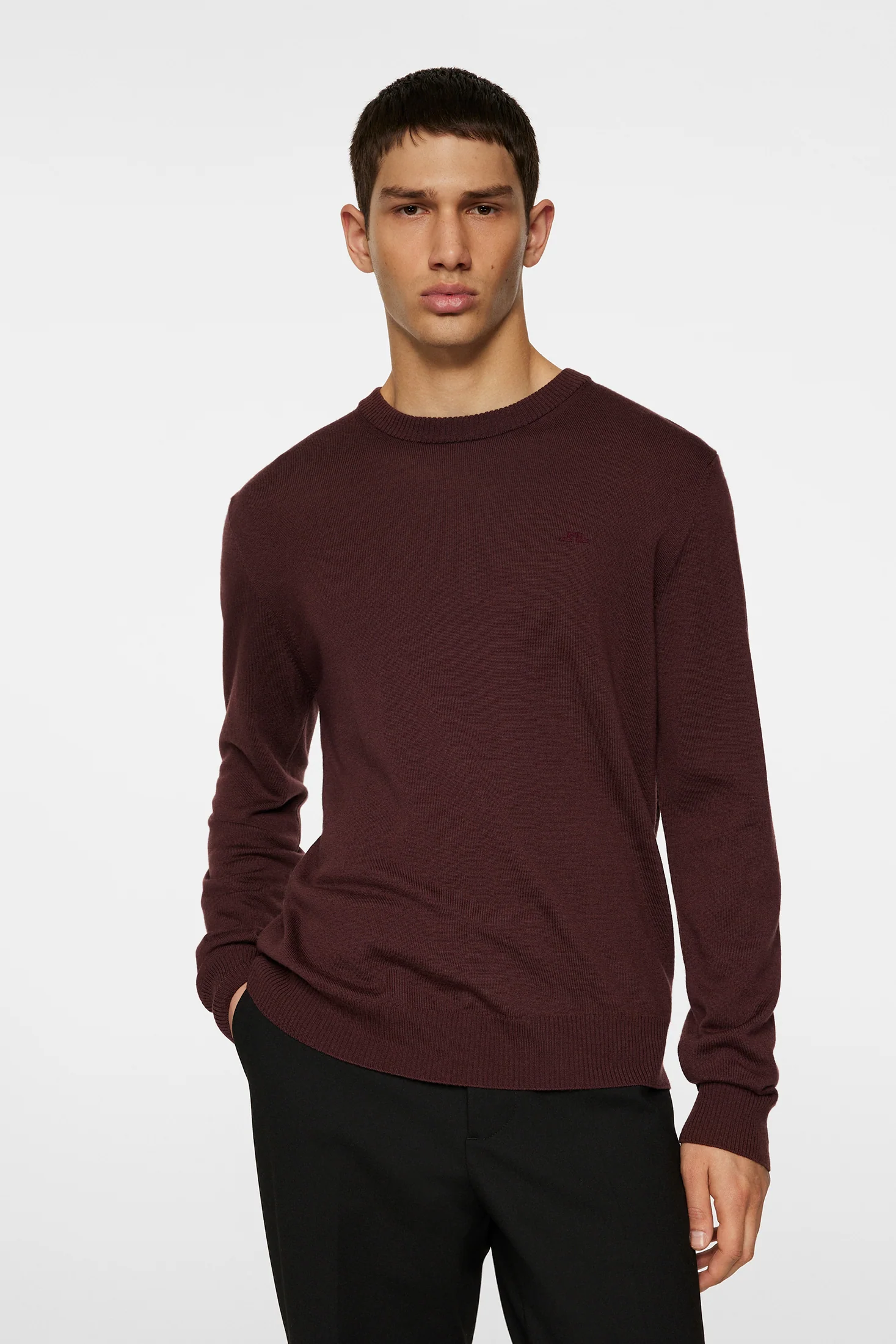 KEANE MERINO CREW NECK - HUCKLEBERRY - Afbeelding 5