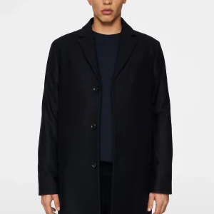 ARTIE MELTON COAT - BLACK