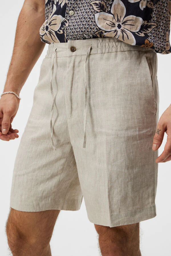 BARON LINEN SHORTS - SAFARI BEIGE - Afbeelding 5