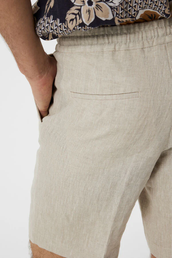 BARON LINEN SHORTS - SAFARI BEIGE - Afbeelding 6