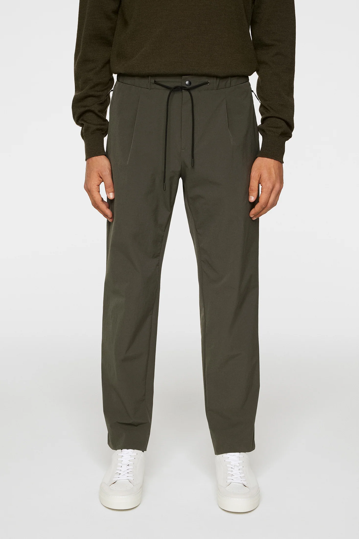 JIN DS PLEATED PANTS - FOREST GREEN