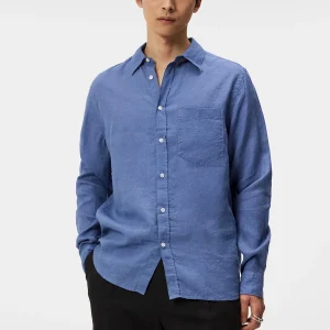 REG LS CLEAN LINEN SHIRT - BIJOU BLUE