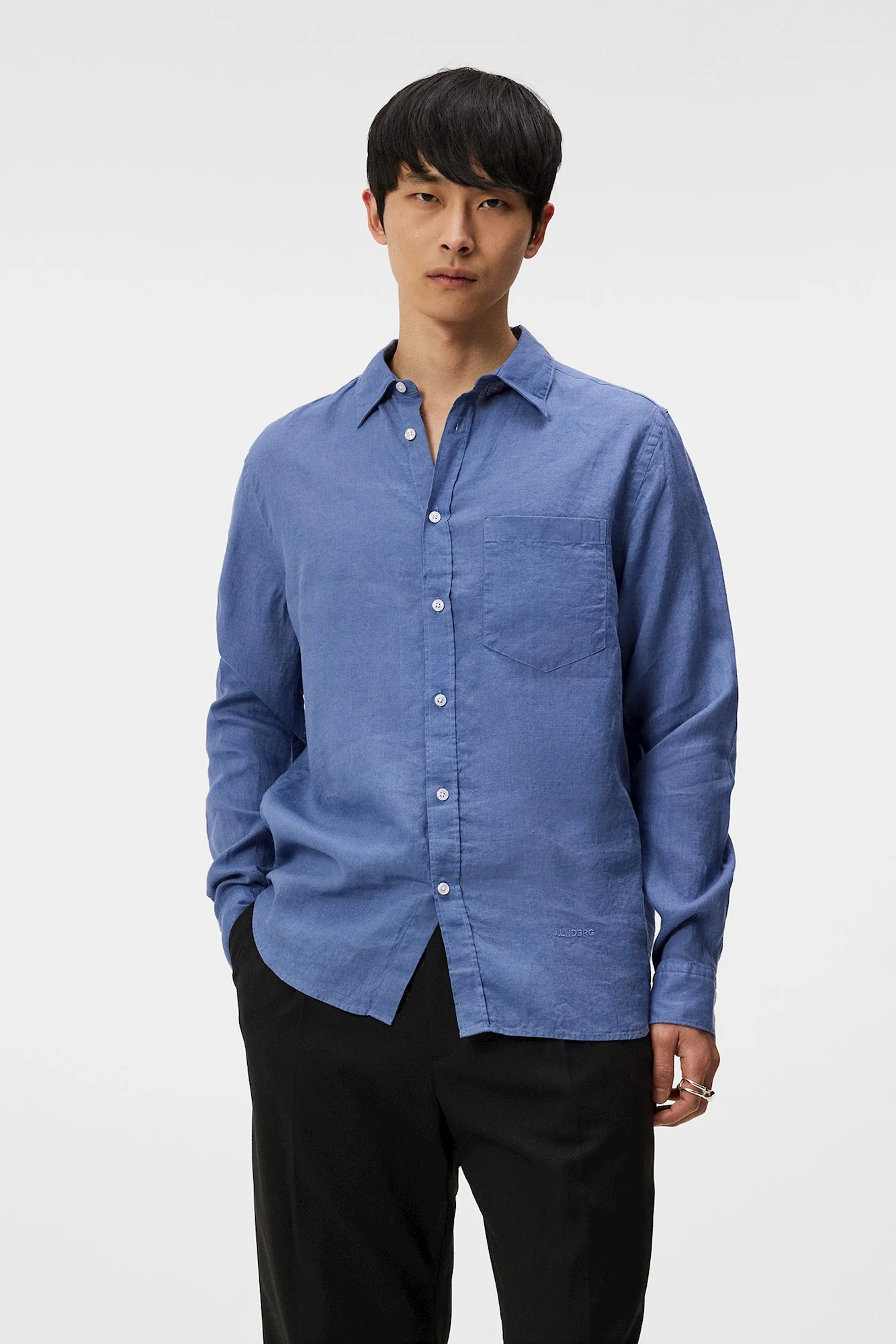 REG LS CLEAN LINEN SHIRT - BIJOU BLUE - Afbeelding 2