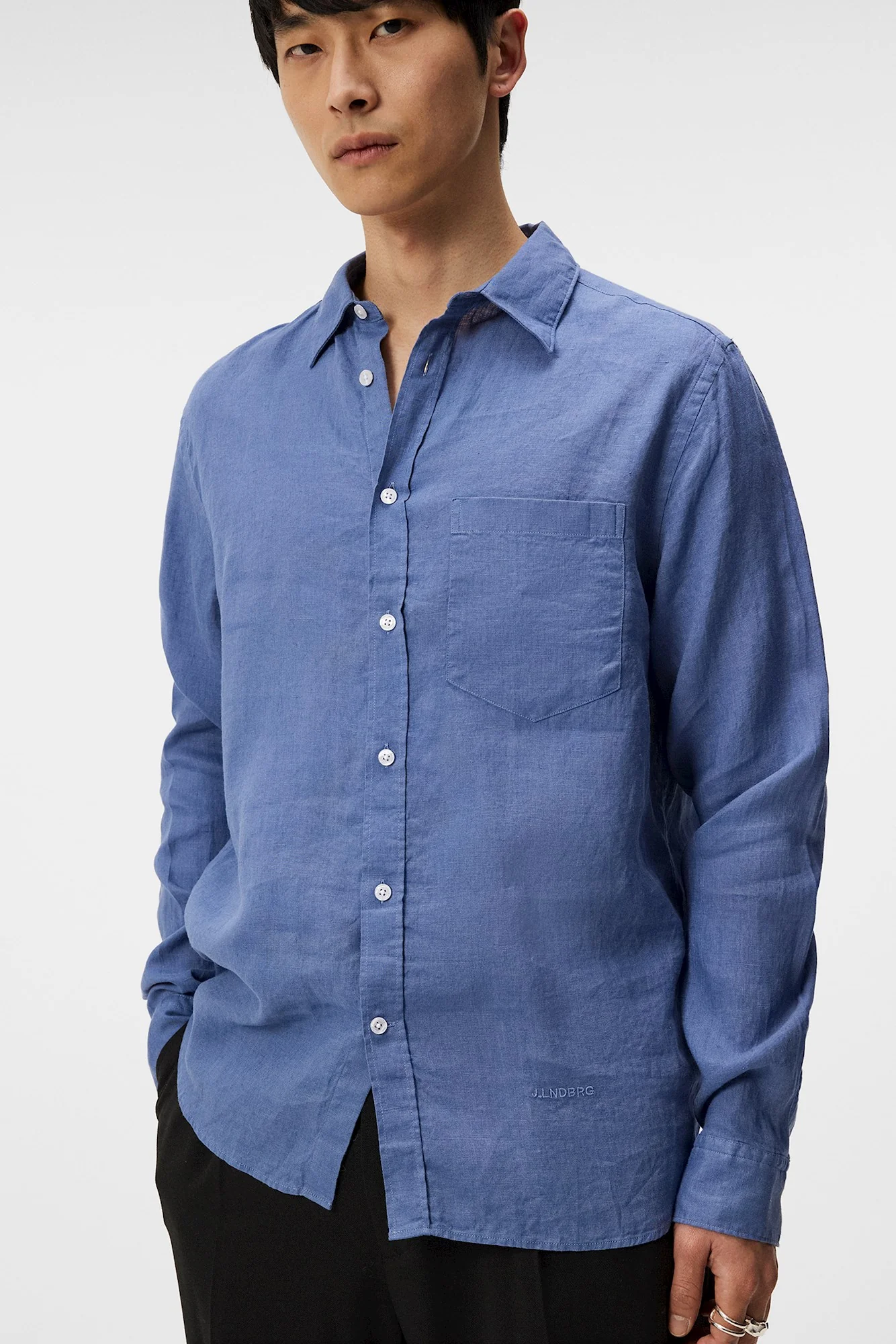 REG LS CLEAN LINEN SHIRT - BIJOU BLUE - Afbeelding 5