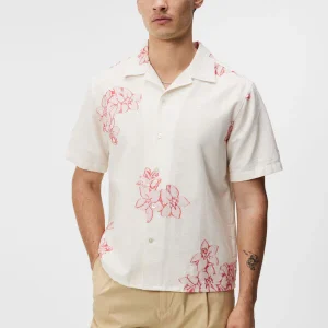 DONSO FIL COUPE FLORAL SHIRT - CLOUD WHITE