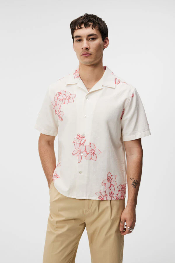 DONSO FIL COUPE FLORAL SHIRT - CLOUD WHITE - Afbeelding 2