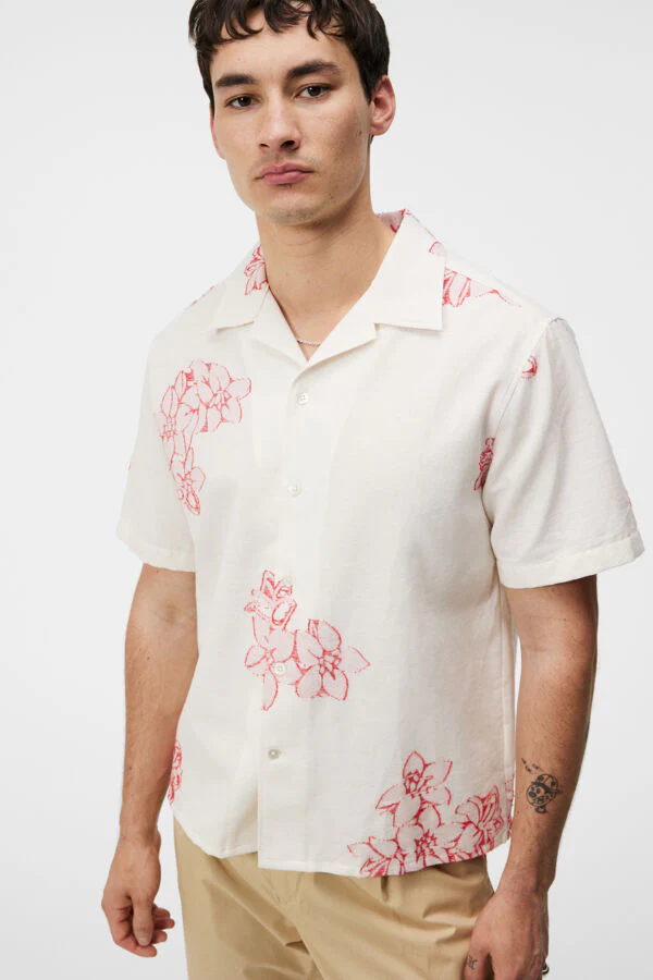 DONSO FIL COUPE FLORAL SHIRT - CLOUD WHITE - Afbeelding 5