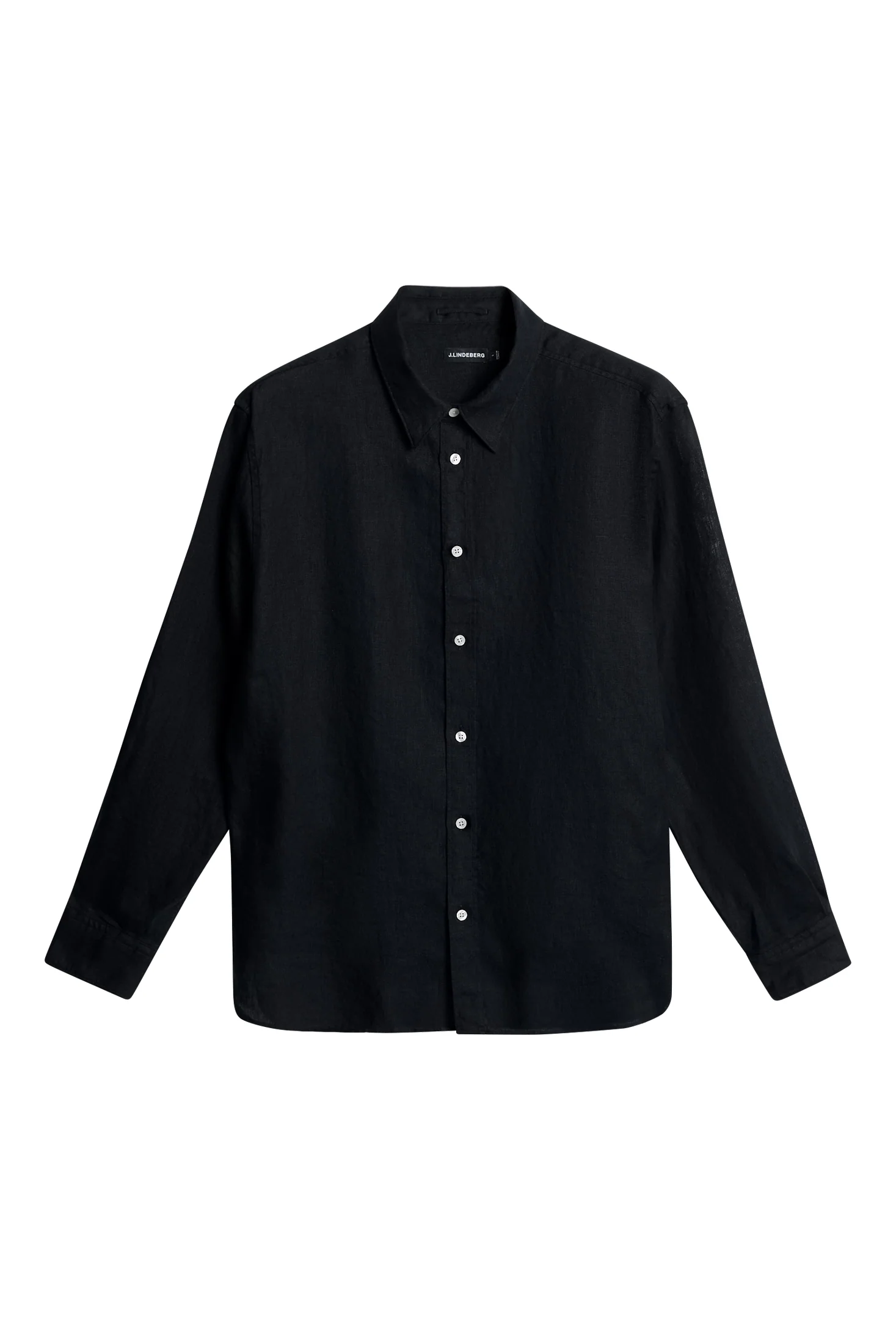 REG LS CLEAN LINEN SHIRT - BLACK - Afbeelding 7