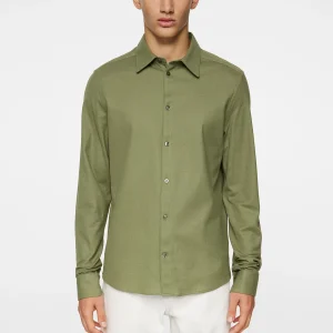 MARLON JERSEY SHIRT - OLIVINE
