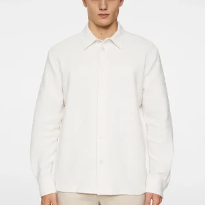 REG LS CRINKLE JERSEY SHIRT - CLOUD WHITE