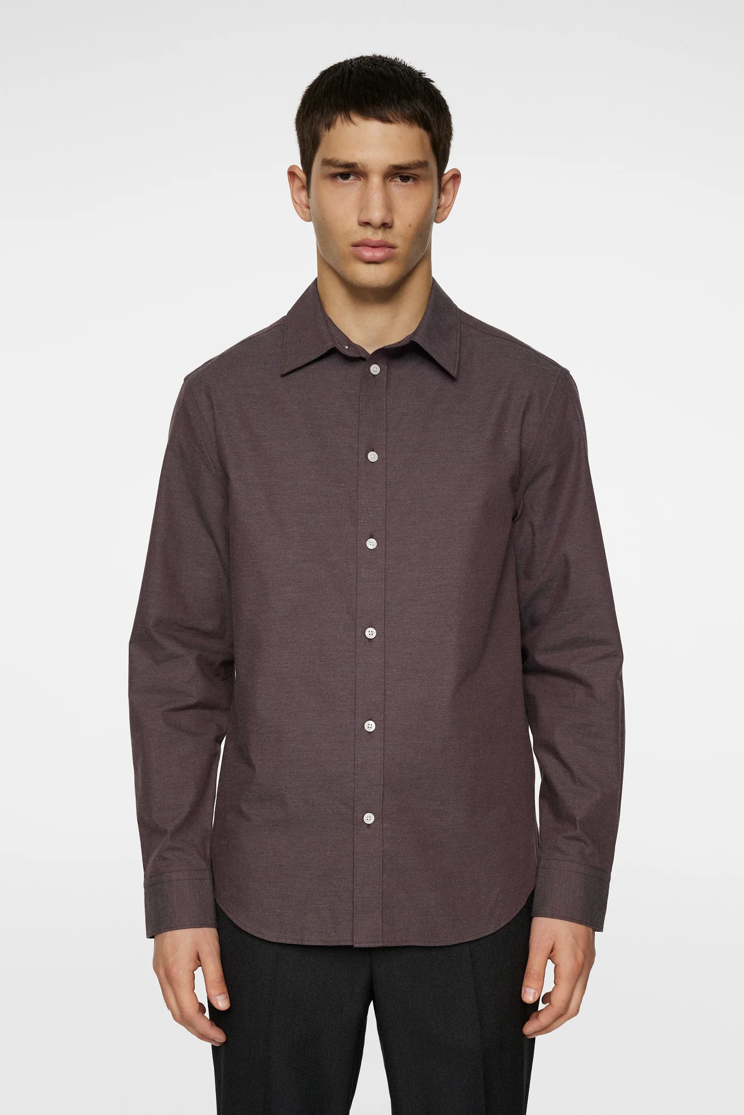 SLIM LIGHT FLANNEL SHIRT - HUCKLEBERRY