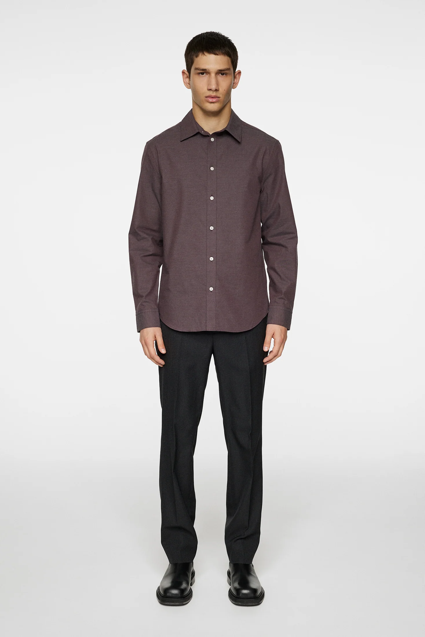 SLIM LIGHT FLANNEL SHIRT - HUCKLEBERRY - Afbeelding 4